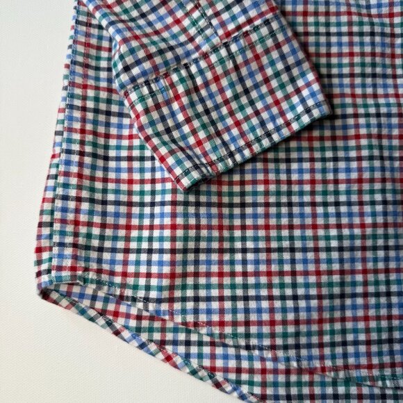 Chaps Long Sleeve Button Down Size M Logo Pocket Multicolored Check Plaid 2/$15 - Picture 8 of 14
